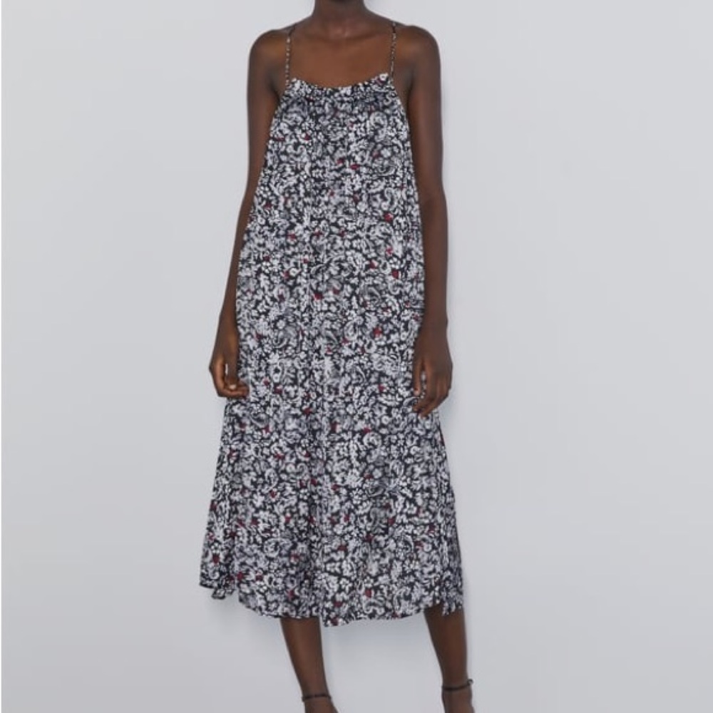 ZARA‎ LINGERIE STYLE PRINT DRESS